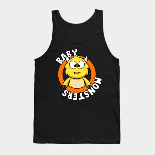 Yellow Baby Monster with Bunny Teeth Tank Top